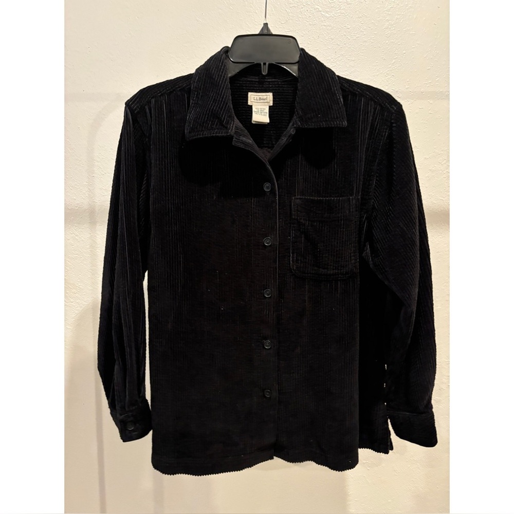 L.L. Bean Black Corduroy Blazer Size XS
